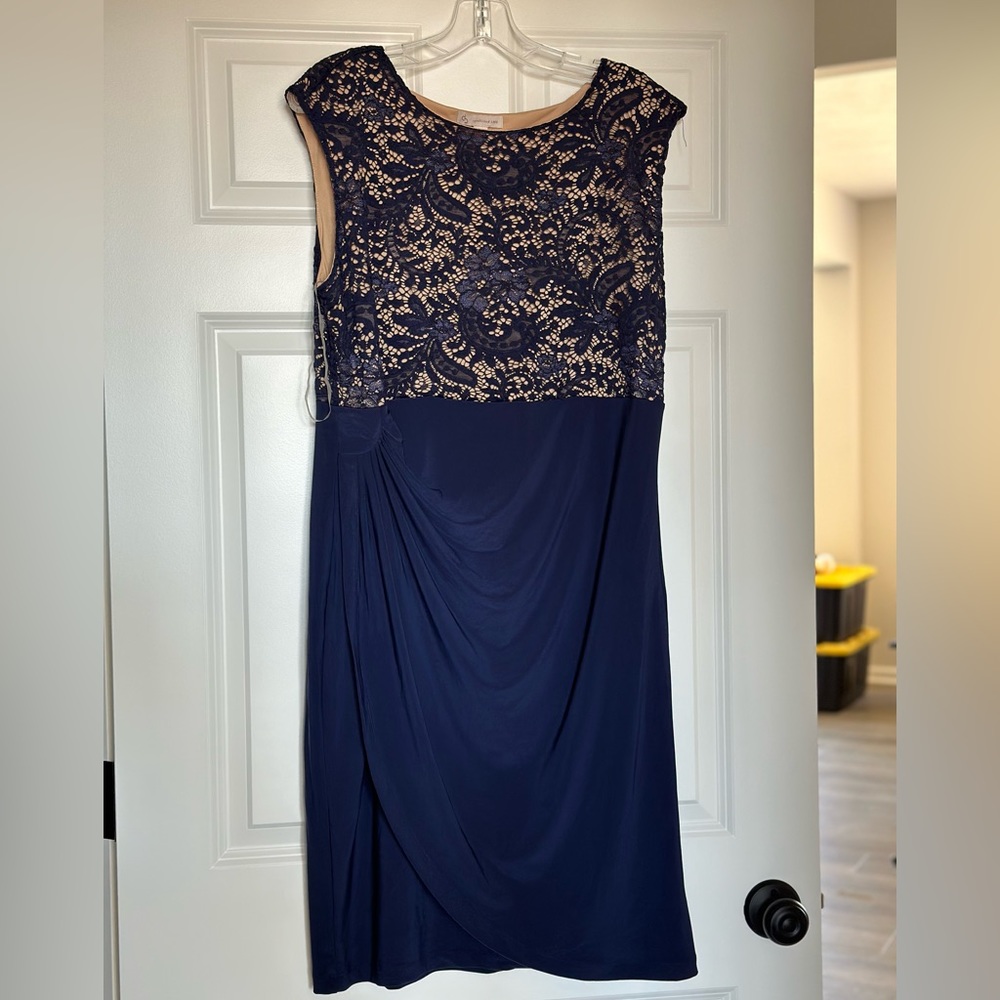 Navy & Nude Lace dress